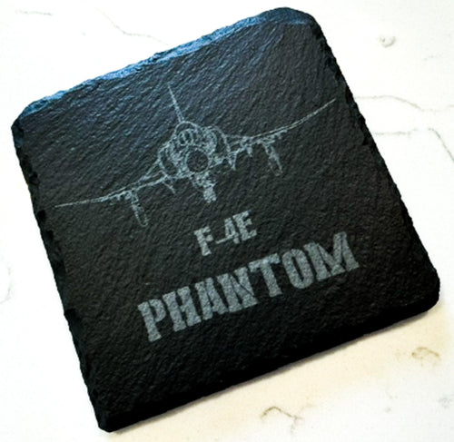Laser Engraved Slate Coaster | Military Aircraft