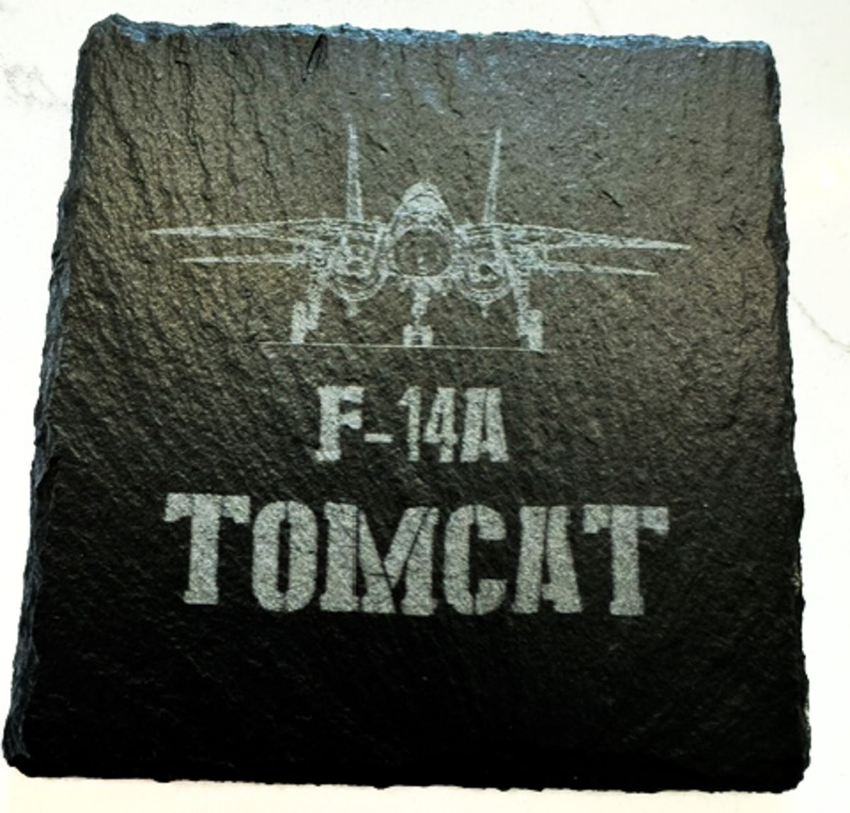 Laser Engraved Slate Coaster | Military Aircraft