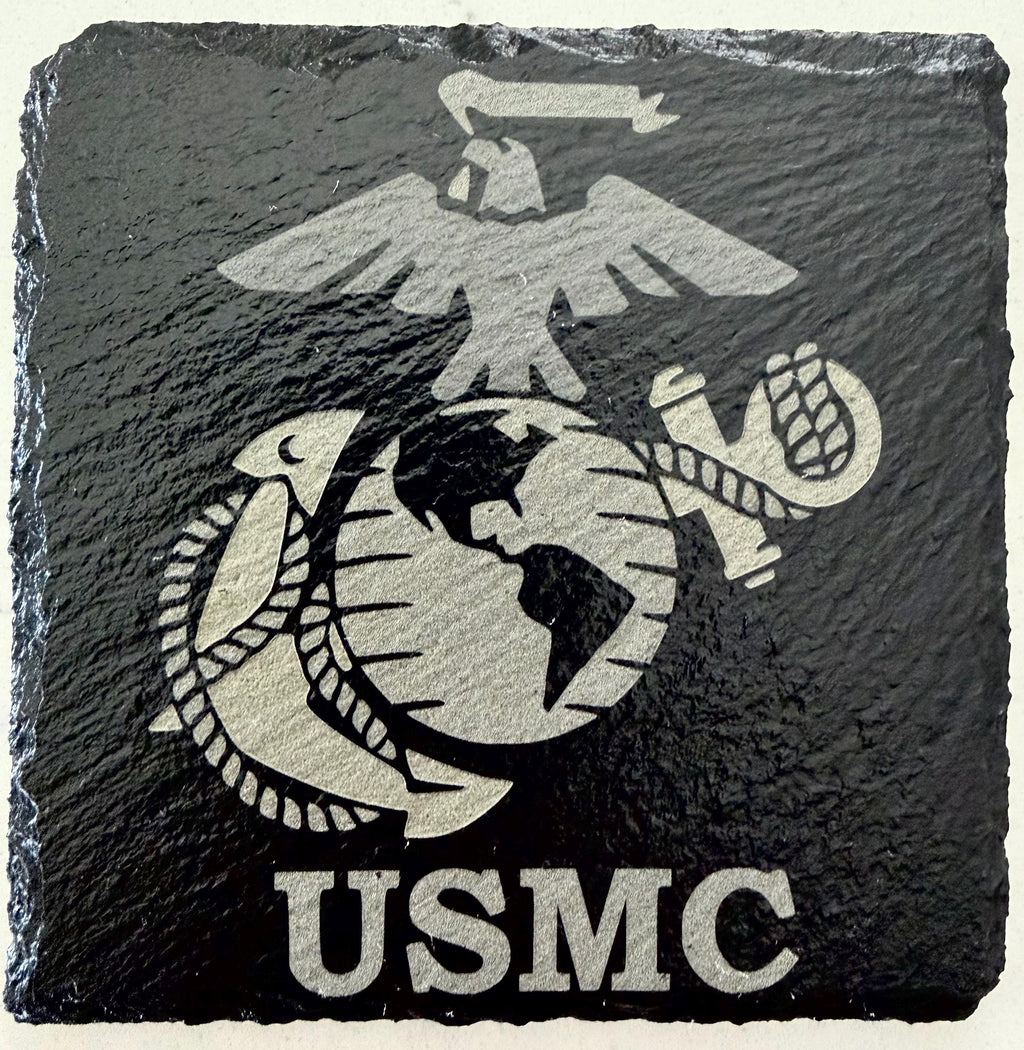 Laser Engraved Slate Coaster | Military Aircraft